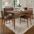 Williamson Dining Set - 6 Seater - 180cm - Mid Gloss Lacquered - 6 Chairs