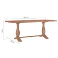 Cannes Dining Set - 8 Seater - 202cm - 4 Chairs - 1 Bench - Timber Wood