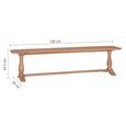 Cannes Dining Set - 8 Seater - 202cm - 4 Chairs - 1 Bench - Timber Wood