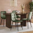 Axel Dining Set - 160cm - 6 Seater - Oval - Fluted - Walnut - 4 Chair