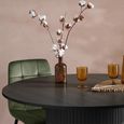 Axel Dining Set - 120cm - 4 Seater - Round - Fluted - Black - Wood - 4 Chair