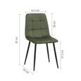 Axel Dining Set - 120cm - 4 Seater - Round - Fluted - Black - Wood - 4 Chair