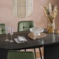 Axel Dining Set - 160cm - 6 Seater - Oval - Fluted - Black - Wood - 4 Chair