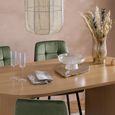 Axel Dining Set - 160cm - 6 Seater - Oval - Fluted - Oak - 4 Chair