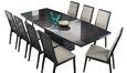 Versilia Extending Dining Set - 8-10 Seater - 196-250cm - Black