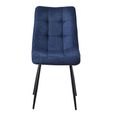 Alpha Black Ceramic Extending Dining Set - Corona Blue Fabric Dining Chair