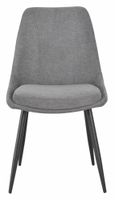 Alpha Extending Dining Set - 4-6 Seater - 140cm-180cm - White Ceramic - Darwin Dining Chair - Grey Fabric