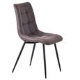 Apollo Grey Ceramic Extending Dining Set - Corona Grey Fabric Dining Chair