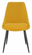 Apollo Grey Ceramic Extending Dining Set - Darwin Yellow Fabric Dining Chair