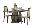 Augusta Grey Oak Effect Extending Dining Set with 4 Wooden Chair