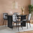 Axel Oval Dining Set - 6 Seater - 160cm - Black Fluted - with 4 Chairs