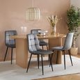 Axel Oval Dining Set - 6 Seater - 160cm - Oak Fluted - with 4 Chairs