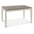 Bergen Grey Washed Oak Extending Dining Table Set - 4-6 Seater - 80cm-115cm - 4 Slatted Back Titanium Fabric Chairs