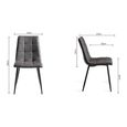 Dansk Scandi Oak Dining Table Set - Mondrian Dark Grey Faux Leather Chairs