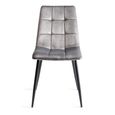 Dansk Scandi Oak Dining Table Set - Mondrian Dark Grey Velvet Fabric Chairs