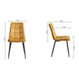Dansk Scandi Oak Dining Table Set - Mondrian Mustard Velvet Chairs