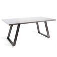 Hirst Grey Painted Glass Dining Table Set - 6 Seater - 90cm - 6 Fontana Grey Velvet Chairs