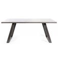 Hirst Grey Painted Glass Dining Table Set - 6 Seater - 90cm - 6 Fontana Grey Velvet Chairs