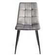 Martini Glass Dining Table Set - 6 Seater - 140cm - 6 Mondrian Grey Velvet Chairs