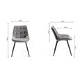 Miro Glass Dining Table Set - 6 Seater - 160cm - 6 Seurat Grey Velvet Chairs