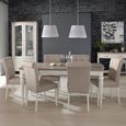 Montreux Extending Dining Table Set - 4-6 Seater - 140cm-180cm - 4 Upholstered Pebble Grey Fabric Chairs - Grey Washed Oak & Soft Grey