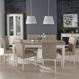 Montreux Extending Dining Table Set - 6-8 Seater - 180cm-225cm - 6 Upholstered Grey Bonded Leather Chairs - Grey Washed Oak & Soft Grey