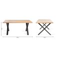 Ramsay Oak Dining Table Set - 6 Seater - 160cm - X Leg - 6 Cezanne Mustard Velvet Chairs - Black Legs