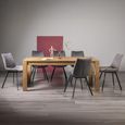 Turin Light Oak Extending Dining Table Set - 6-10 Seater - 185cm-245cm - 8 Fontana Grey Velvet Chairs