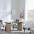 Bern Fluted Dining Set - 6 Seater - 160cm - Oak - Peyton Dining Chairs - Cream Fabric