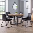 Brooklyn Dining Set - 4 Seater - 120cm - Round - 4 Soho Chairs - Oak