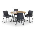Brooklyn Dining Set - 4 Seater - 120cm - Round - 4 Soho Chairs - Oak