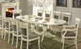 Treviso Dining Set - 6-10 Seater - 160cm-240cm - Oval - Extending - with 4 Chairs and 2 Armchairs - White Ash