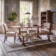 Cannes Dining Set - 8 Seater - 202cm - 4 Chairs - 1 Bench - Timber Wood