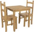 Corona Pine Mexican Square Dining Set with 2 Chair