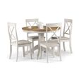 Davenport Dining Set - 4 Seater - 106cm - Round - 4 Chairs - Ivory