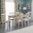 Davenport Dining Set - 6 Seater - 150cm - 6 Chairs - Ivory