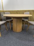 Round Dining Set - Oak - 4-6 Seater - 123cm-149cm with 4 Chairs - SM92/SM33 - EX Display