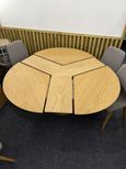 Round Dining Set - Oak - 4-6 Seater - 123cm-149cm with 4 Chairs - SM92/SM33 - EX Display