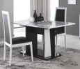 Elisa White Italian Extending Pedestal Dining Set with 2 Chair