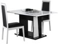 Elisa White Italian Extending Pedestal Dining Set with 2 Chair