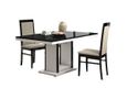 Enna Black and White Dining Set with 4 Chair