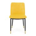 Findlay Dining Set - Walnut - 4-6 Seater - 160cm - Delaunay Yellow Chairs