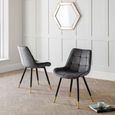 Findlay Dining Set - Walnut - 4 Seater - 90cm - Square - 4 Hadid Grey Chairs