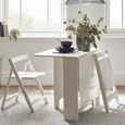 Gatan Gateleg Dining Set - 2 Seater - 80cm - 2 Chairs - White