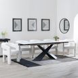 Hayden White Ceramic Extending Dining Set - Kiefer Cream Boucle Fabric Dining Chair