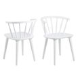 Ibiza Round Dining Set - 4 Seater - 110cm - White - with 4 Ida Spindle Dining Chairs