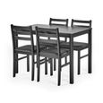 Keats Dining Set - 4 Seater - 110cm - Black