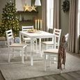 Keats Dining Set - 4 Seater - 110cm - White