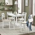 Keats Dining Set - 4 Seater - 110cm - White