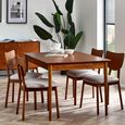 Lowry Extending Dining Set - 4-6 Seater  - 140cm-180cm - Cherry Wood - Retro Style
